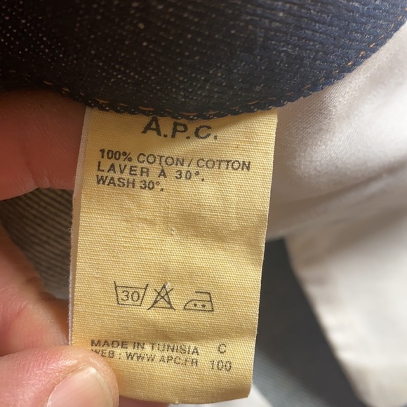 New APC raw denim jeans 26 x30 - Picture 5 of 7